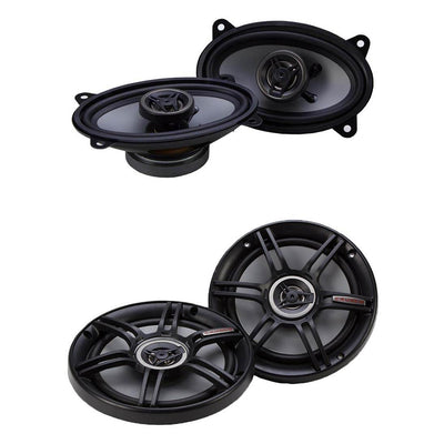 Crunch 250W 4" x 6" Coaxial Car Audio Speakers + Crunch 300W 6.5" CS Speakers