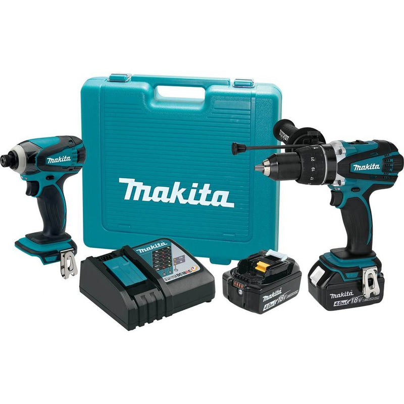 Makita Tools 18V LXT Lithium-Ion Cordless 2 Pc. Combo Kit Drill Driver + Bit Set