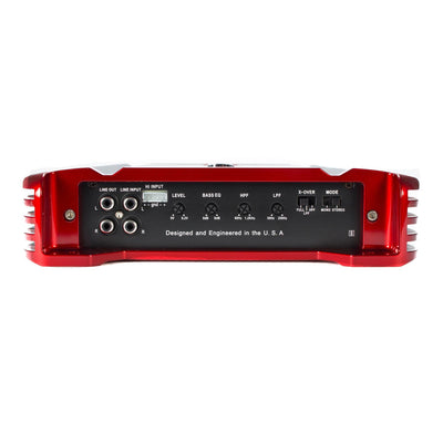 Crunch 1800W 2 Channel Amplifier + 12" 2300W Subwoofer (2 Pack) + 8 Ga. Wire Kit