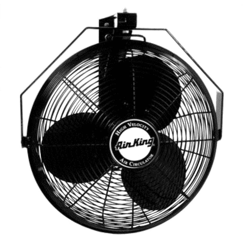 Air King 18 Inch 1/6 HP Industrial Grade 3 Blade Wall Mounted Fan (2 Pack)