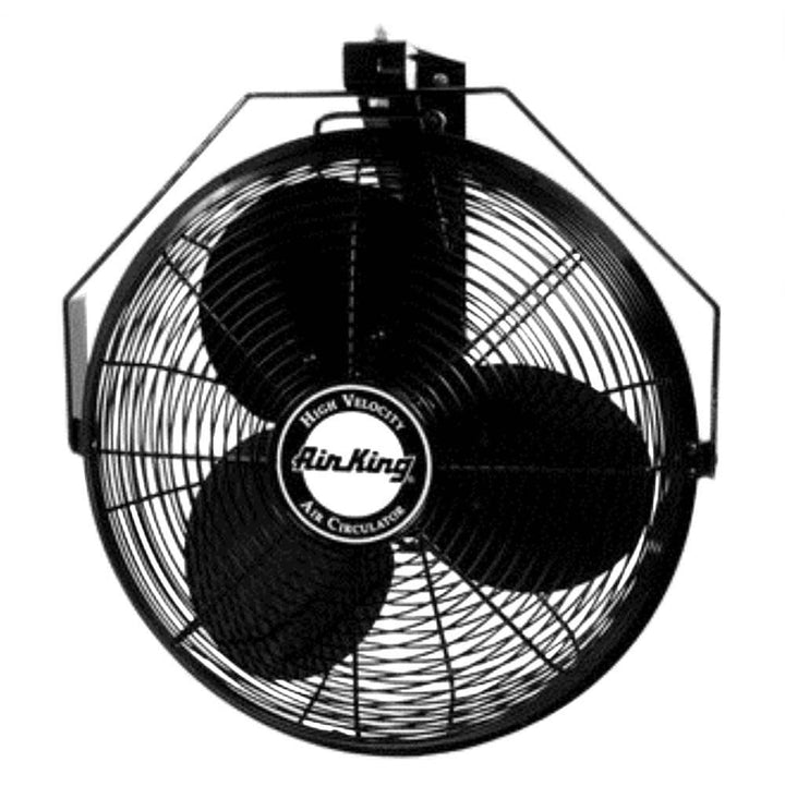 Air King 18 Inch 1/6 HP Industrial Grade 3 Blade Wall Mounted Fan (2 Pack)