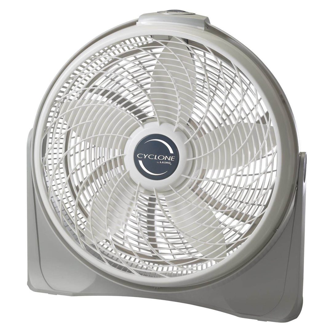 Lasko 20 Inch Cyclone Floor or Wall Mounted Pivoting Fan, White (2 Pack)