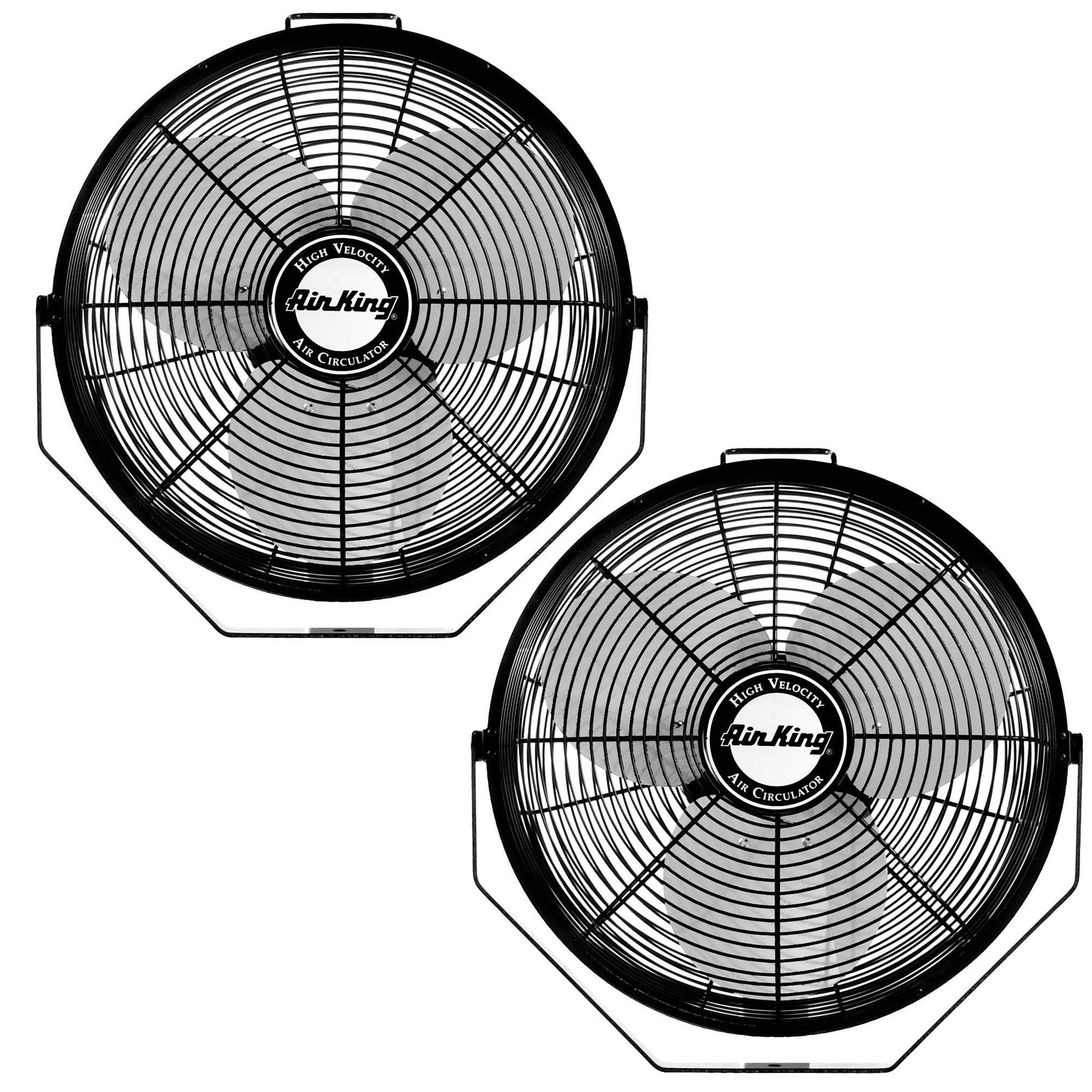 Air King 12 Inch 3 Speed 1/25 HP Motor Industrial Grade Multi-Mount Fan (2 Pack)