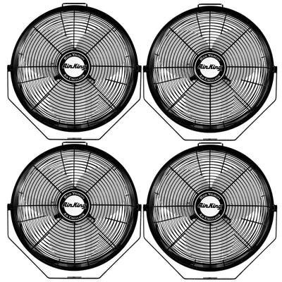 Air King 12 Inch 3 Speed 1/25 HP Motor Industrial Grade Multi-Mount Fan (4 Pack) - VMInnovations