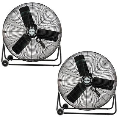 Air King 3 Speed 1/4 HP 120 Volt 30 Inch Enclosed Pivoting Floor Fan (2 Pack)