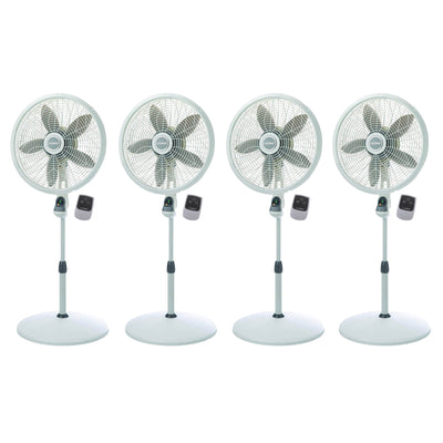 Lasko 18 Inch Elegance Performance Oscillating Pedestal Fan w/ Remote (4 Pack) - VMInnovations