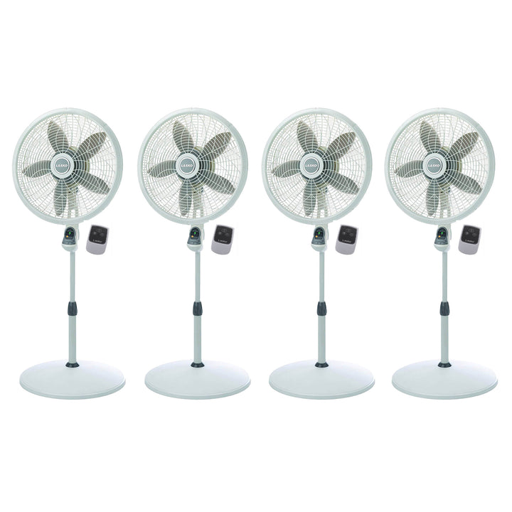 Lasko 18 Inch Elegance Performance Oscillating Pedestal Fan w/ Remote (4 Pack)