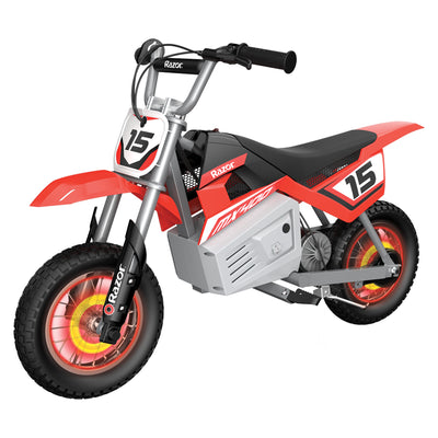 MX400 Dirt Rocket 24V Electric Toy Motocross Motorcycle Dirt Bike, Red (Used) - VMInnovations