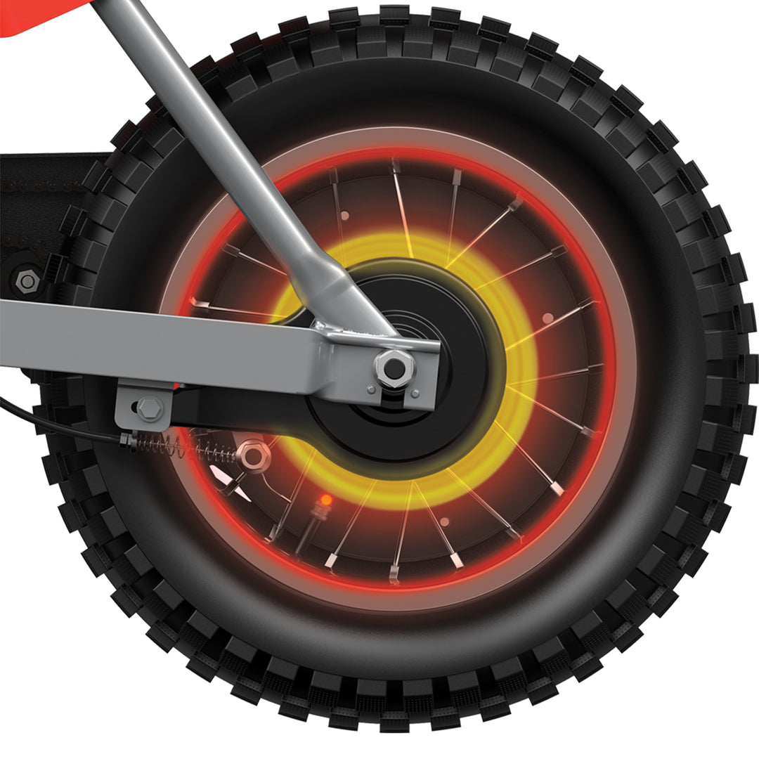 Razor MX400 Dirt Rocket 24V Electric Toy Motocross Motorcycle Dirt Bike, Red - VMInnovations