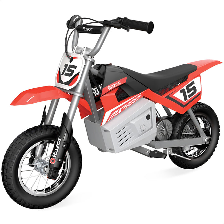 Razor MX400 Dirt Rocket 24V Electric Toy Motocross Motorcycle Dirt Bike, Red