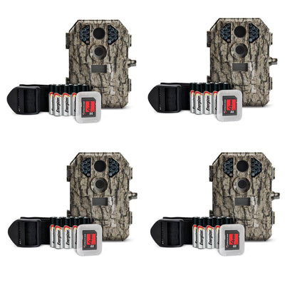 Stealth Cam 7MP Infrared Scouting Game Trail Camera w/ SD Card (4 Pack) | P18CMO