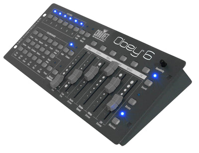 American DJ Mega Flat Pak Plus with UV LED Set + Chauvet Obey 6 DMX Controller