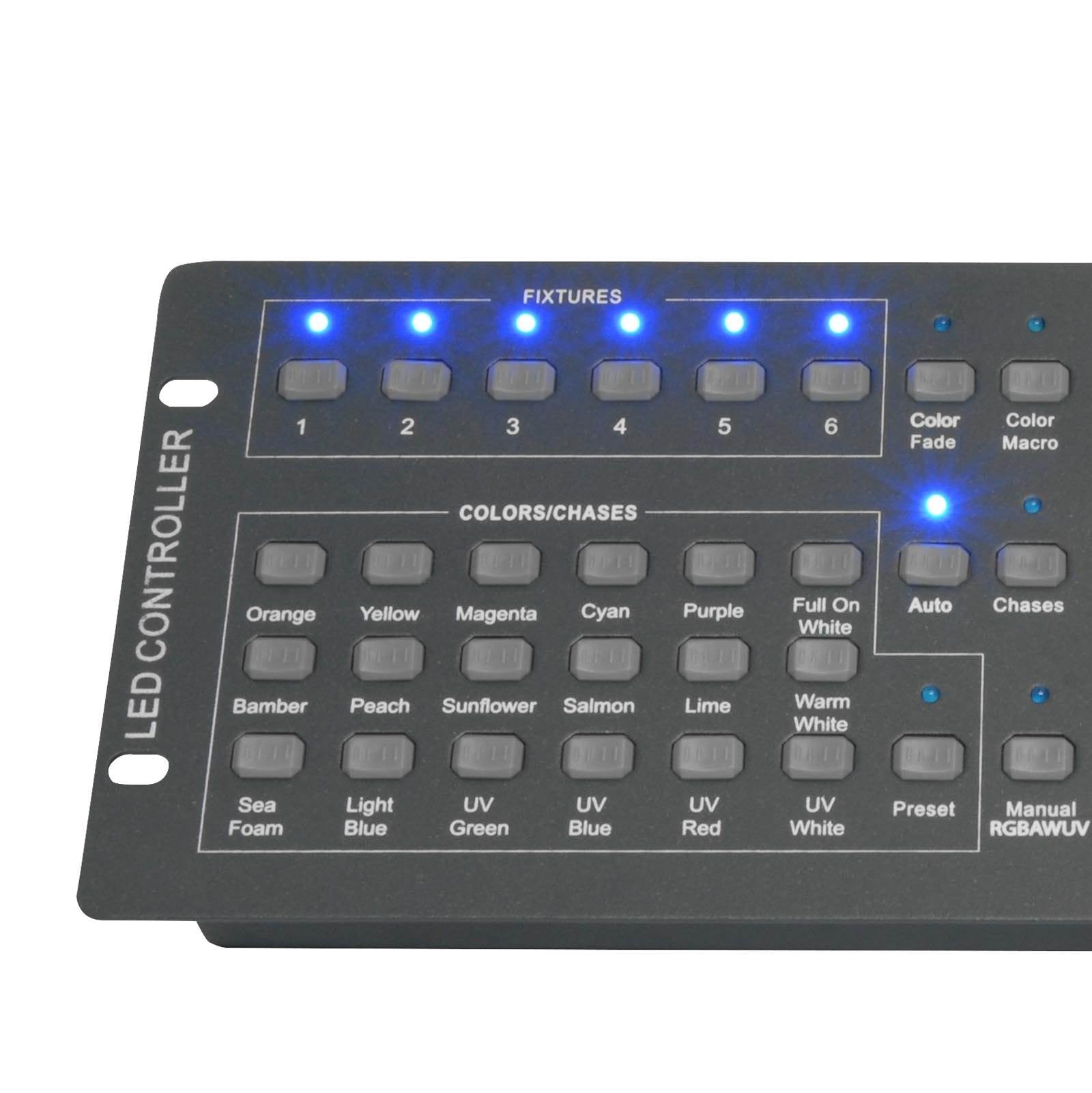 American DJ Mega Flat Pak Plus with UV LED Set + Chauvet Obey 6 DMX Controller