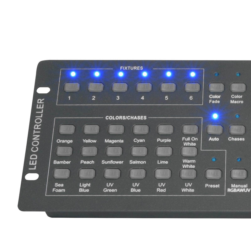 American DJ Mega Flat Pak Plus with UV LED Set + Chauvet Obey 6 DMX Controller