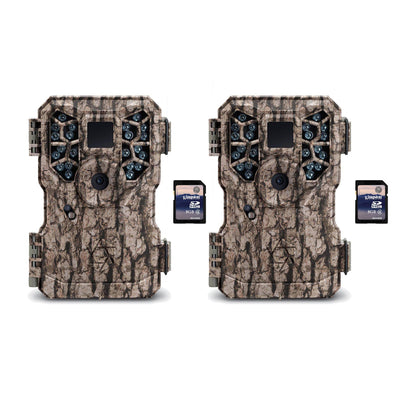 Stealth Cam PX22 8MP Mini Infrared Scouting Game Trail Camera (2 Pack) + SD Card