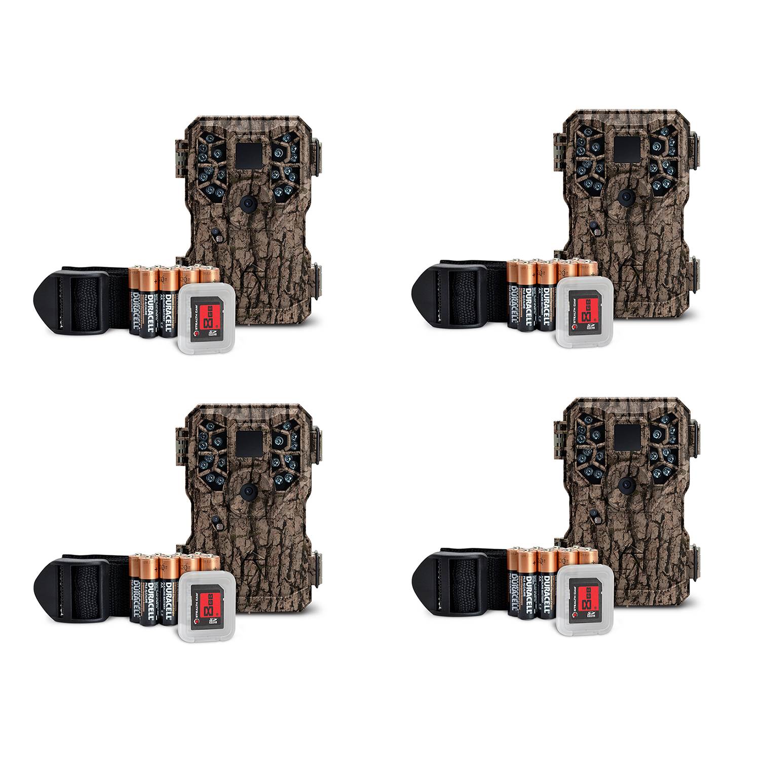 Stealth Cam 8MP Infrared Scouting Game Trail Cameras w/ SDs (4 Pack) | PX18CMO