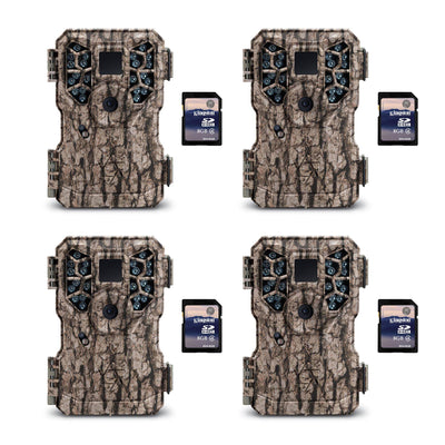 Stealth Cam PX22 8MP Mini Infrared Scouting Game Trail Camera (4 Pack) + SD Card