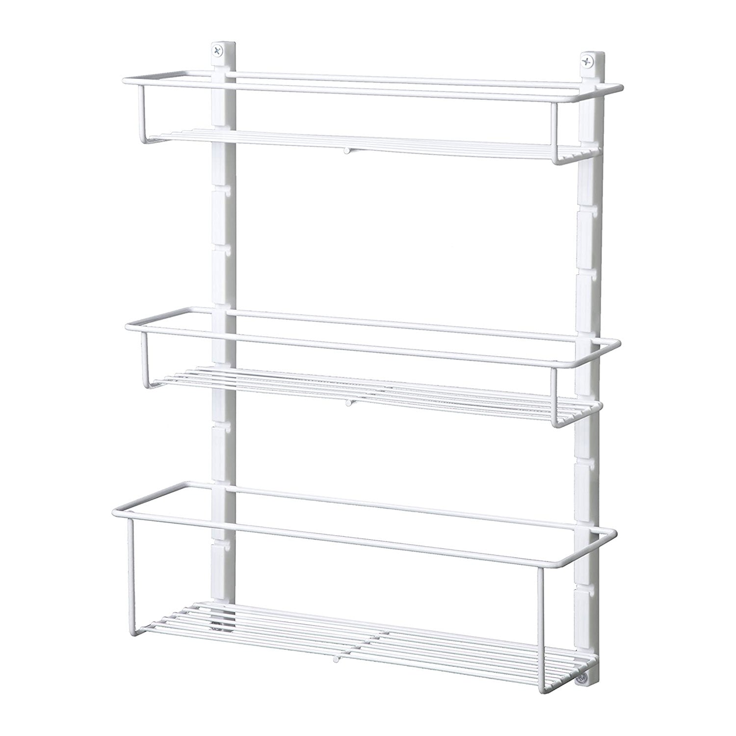 ClosetMaid Adjustable 3 Shelf Spice Rack Organizer for Cabinet/Wall Mount, White - VMInnovations