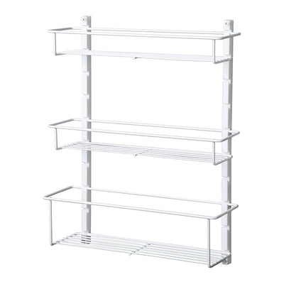 ClosetMaid Adjustable 3 Shelf Spice Rack Organizer for Cabinet/Wall Mount, White - VMInnovations