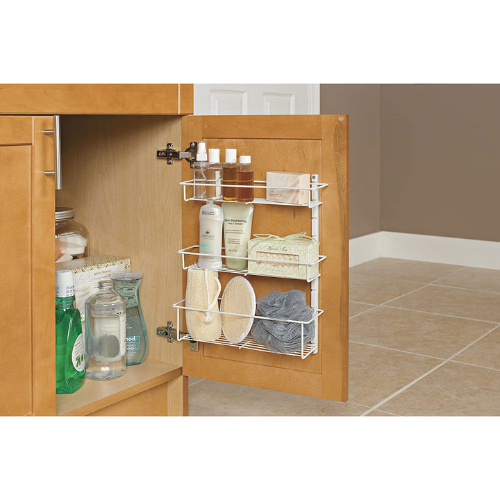 ClosetMaid Adjustable 3 Shelf Spice Rack for Cabinet/Wall Mount, White (2 Pack)