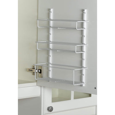 ClosetMaid Adjustable 3 Shelf Spice Rack Organizer for Cabinet/Wall Mount, White - VMInnovations