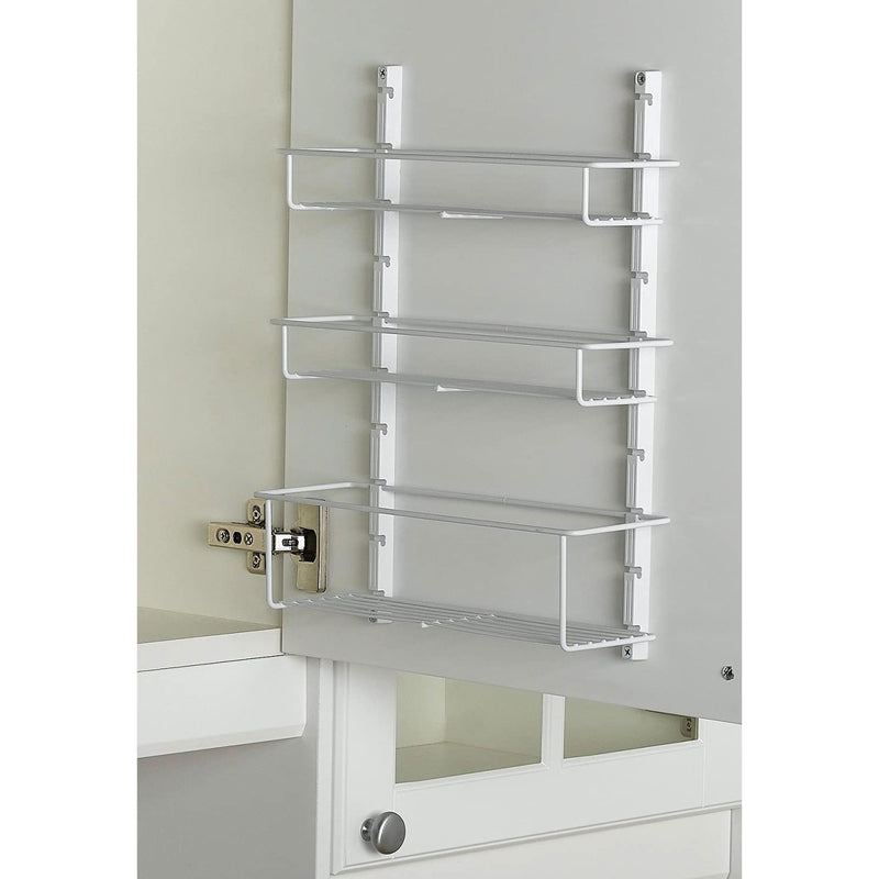 ClosetMaid 3 Shelf Spice Rack Organizer for Cabinet/Wall Mount, White (Used)