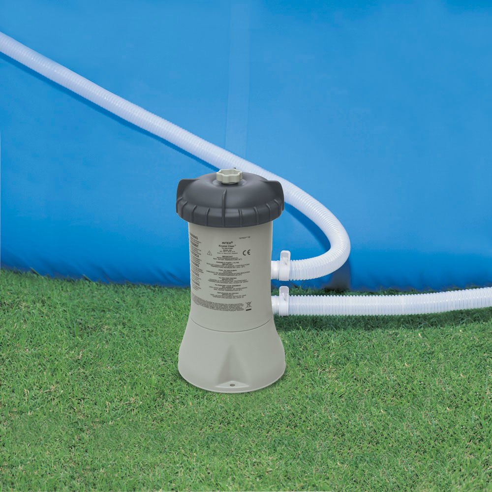 Intex 10ft x 30in Round Metal Frame Above Ground Swimming Pool w/Filter Pump