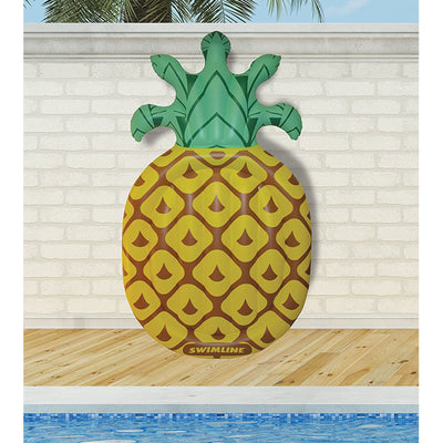 Swimline Jumbo 88" x 50" Tropical Pineapple Pool Float Island Lounger (Used) - VMInnovations
