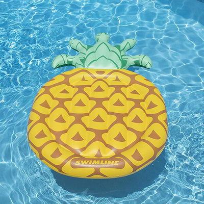 Swimline Jumbo 88" x 50" Tropical Pineapple Pool Float Island Lounger (Used)