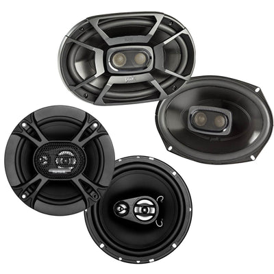 Polk 6x9" 450W 3-Way Marine Speakers + Soundstorm 6.5 Inch 150W Car Speakers
