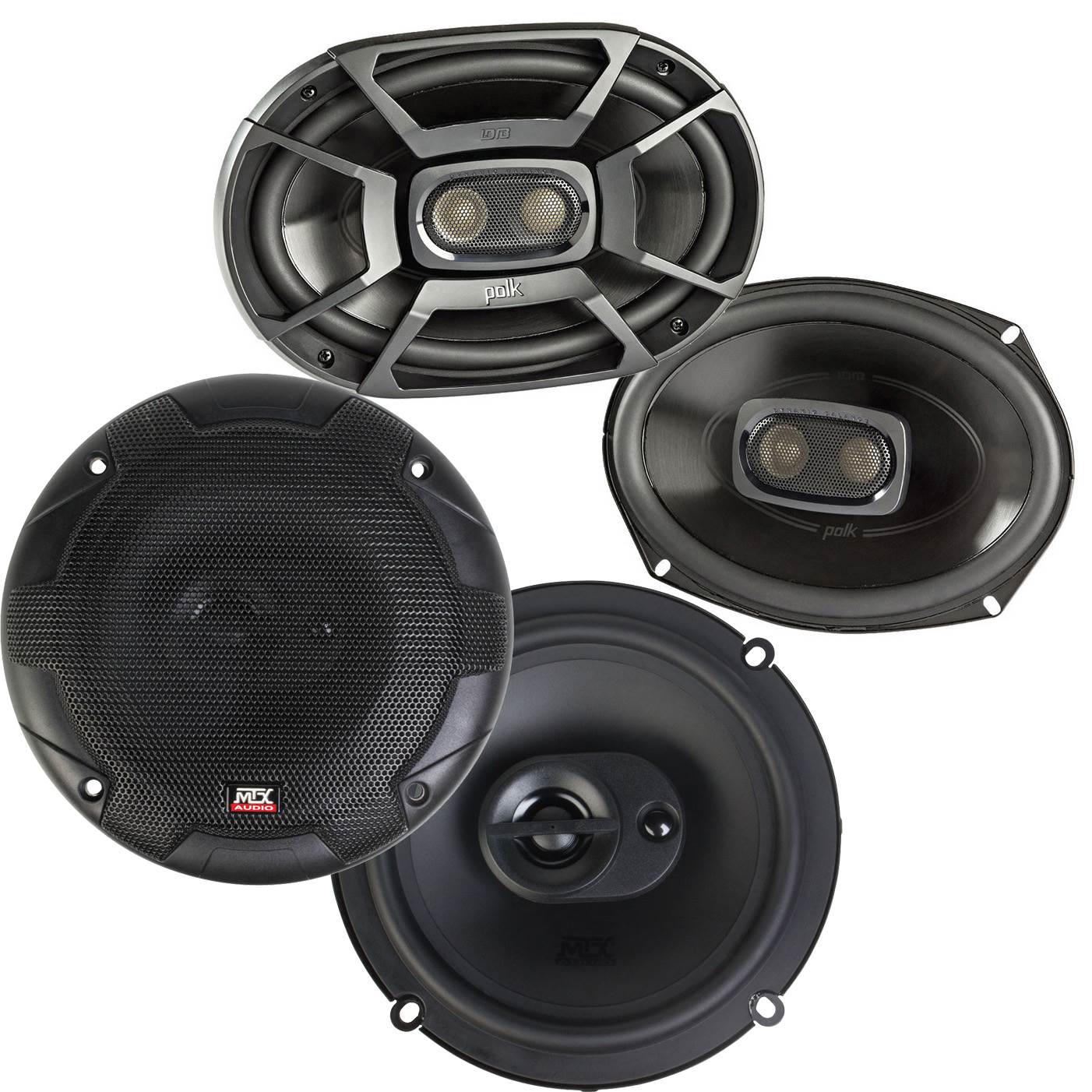 Polk 6x9 Inch 450W Marine Speakers + MTX Terminator 653 6.5" 90W Car Speakers
