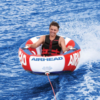 Airhead Inflatable Throne 1 Rider Sofa Design Lounging Lake Towable (Open Box)
