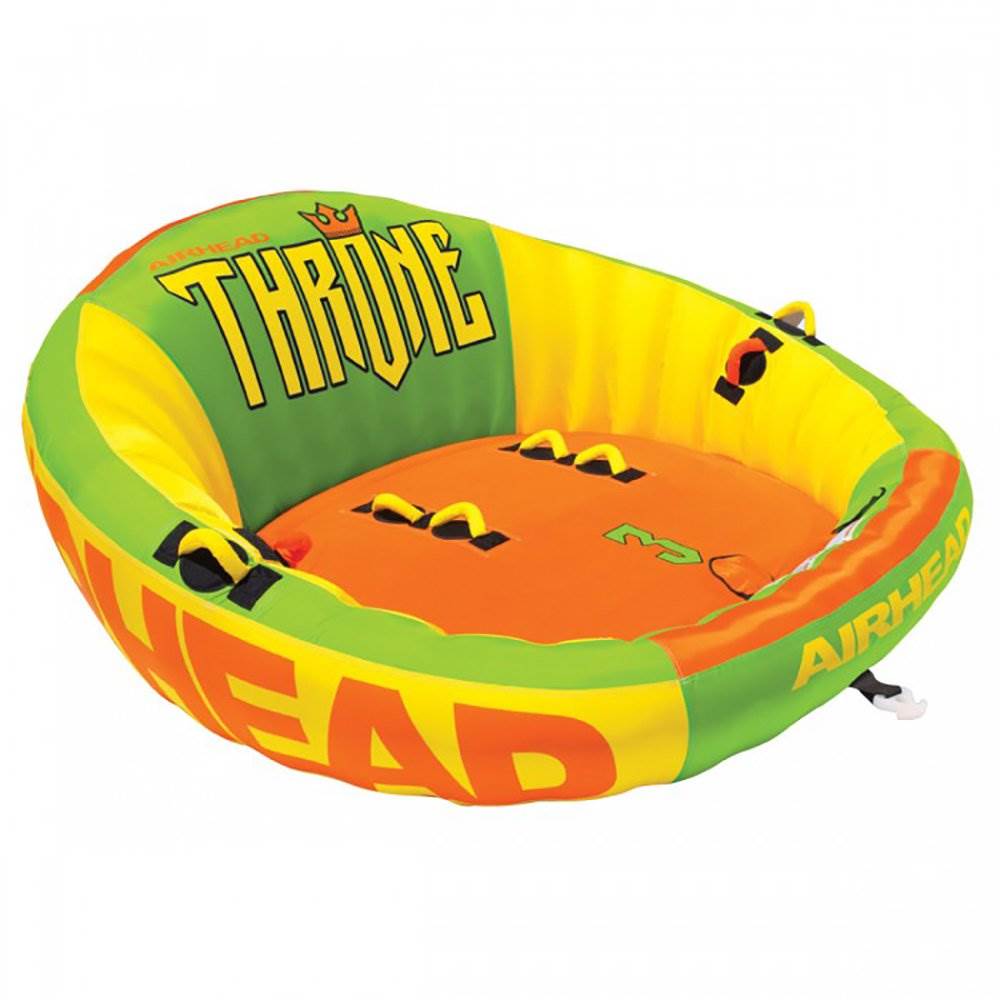 Airhead Inflatable Throne 3 Rider Sofa Design Lounging Lake Towable (Open Box)