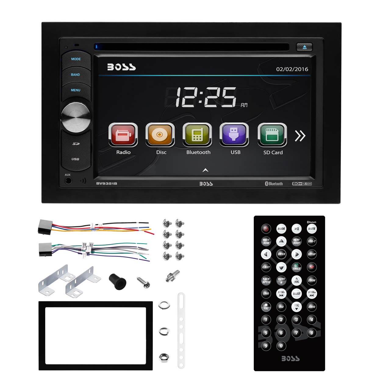 Boss Audio 320W Double DIN In-Dash Car Reciever w/ 6.2 Inch Touchscreen BV9351B