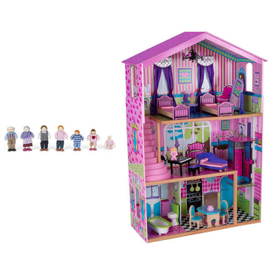 KidKraft Suite Elite Mansion Wooden Dollhouse with Furniture + Doll Family