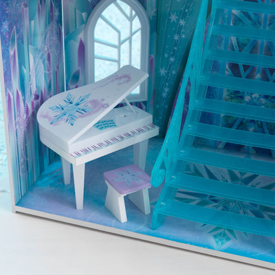 KidKraft Disney's Frozen Ice Castle 5 Room Wooden Play Dollhouse + Doll Family