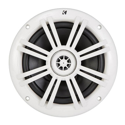Kicker 6.5 Inch 150W Marine Speakers (2 Pack) + 3 Inch Bluetooth Boat Receiver