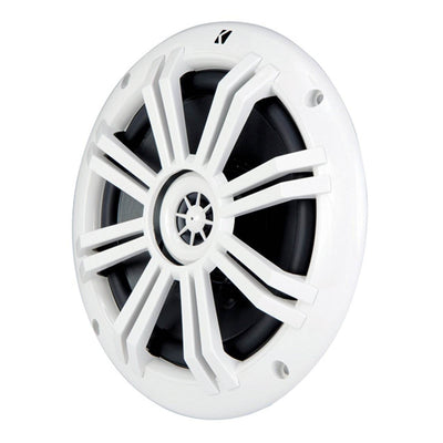 Kicker 6.5 Inch 150W Marine Speakers (2 Pack) + 3 Inch Bluetooth Boat Receiver