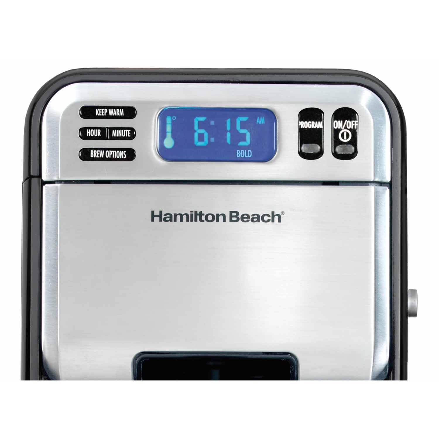 Hamilton Beach 12Cup Digital Automatic LCD Coffeemaker + 2-Slice Digital Toaster