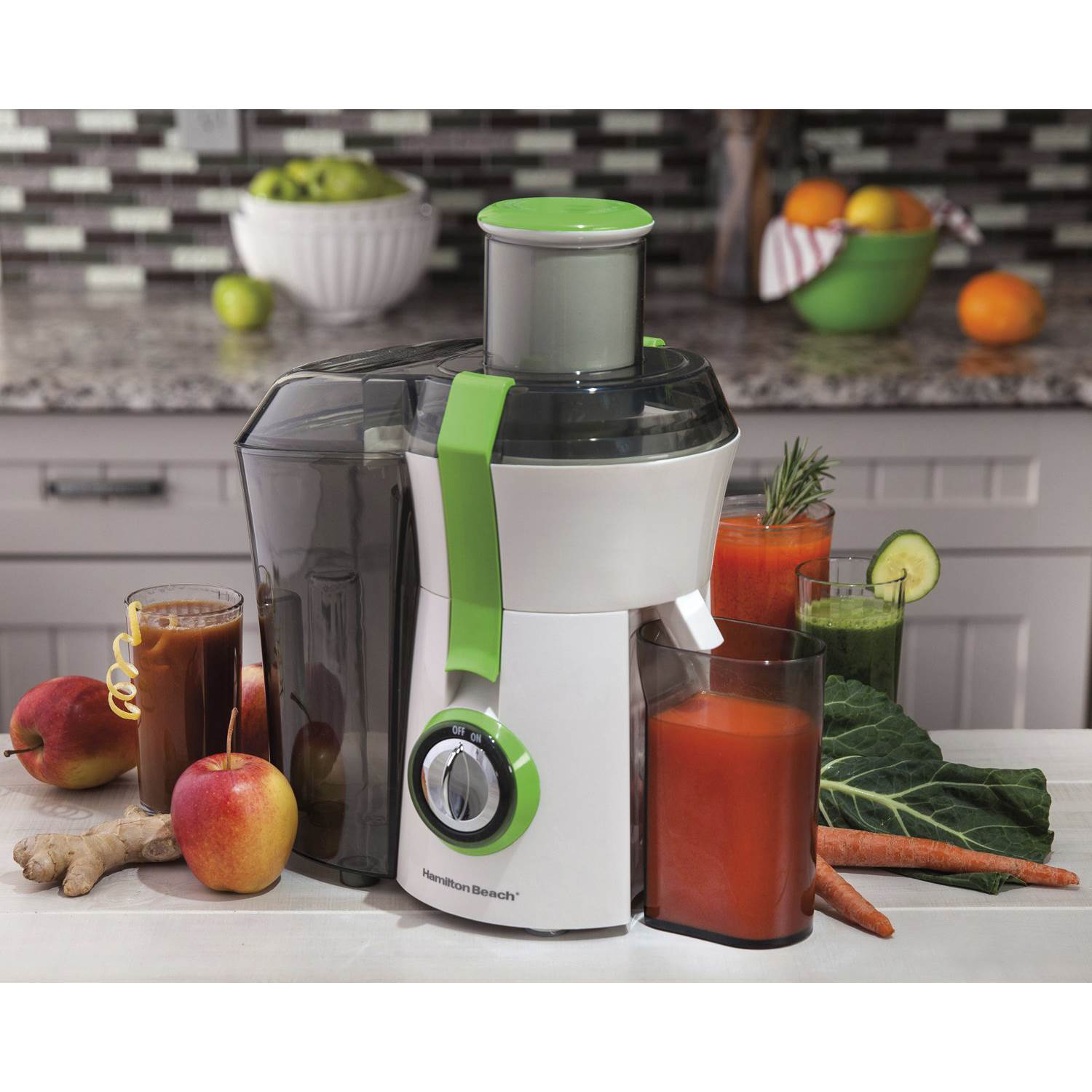 Hamilton Beach Big Mouth Countertop Juice Extractor + 2-Slice Digital Toaster