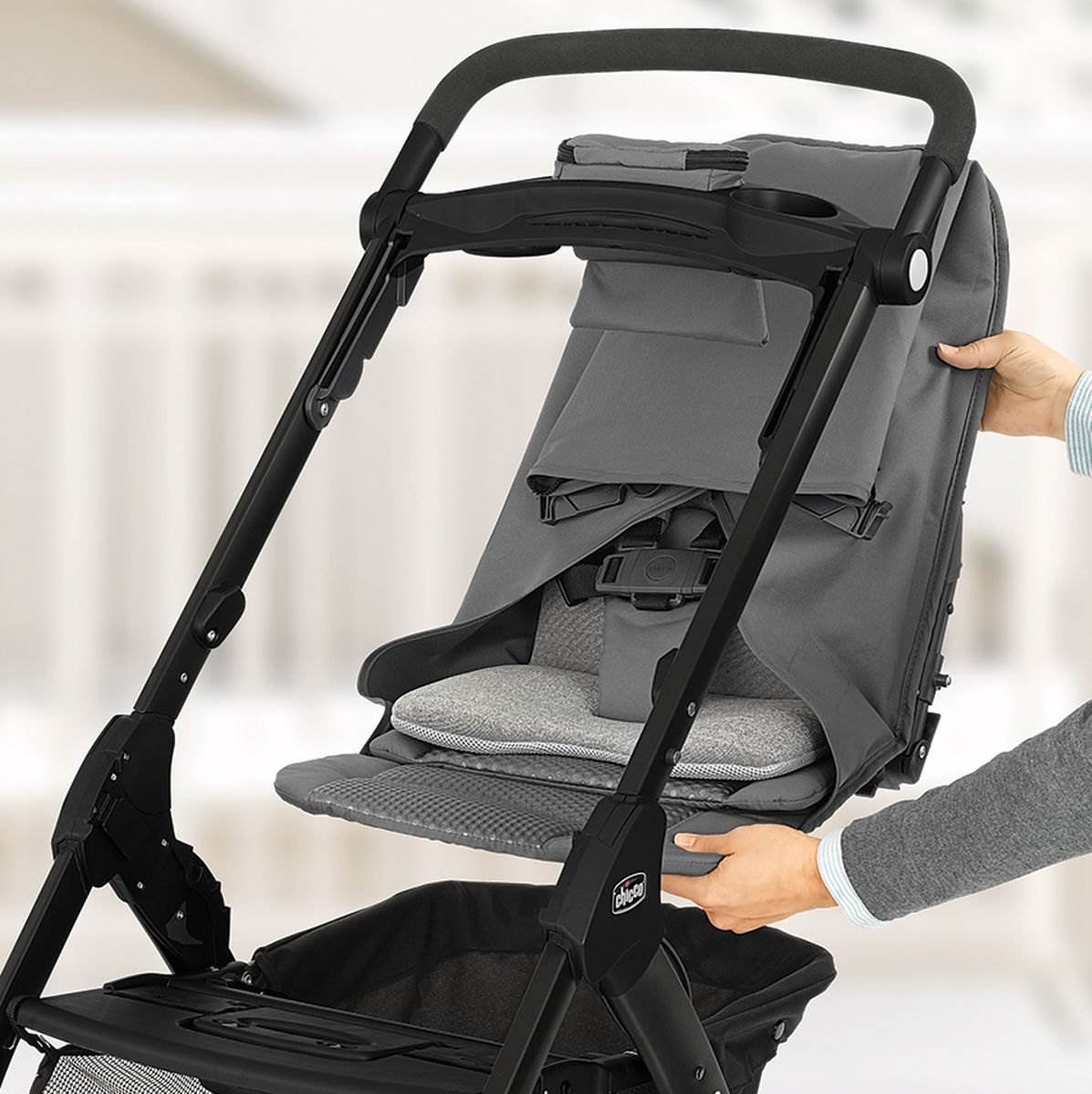 Chicco 3-in-1 Removable Seat Quick-Fold Multi-Position Bravo Stroller (Open Box)