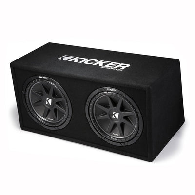 Kicker 12 in. 600W Dual Loaded Subwoofer Enclosure + 500W Amplifier + Wiring Kit