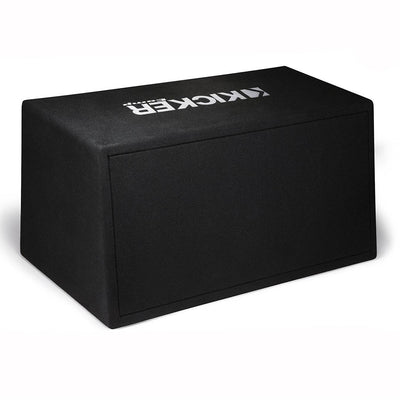 Kicker 12 in. 600W Dual Loaded Subwoofer Enclosure + 500W Amplifier + Wiring Kit