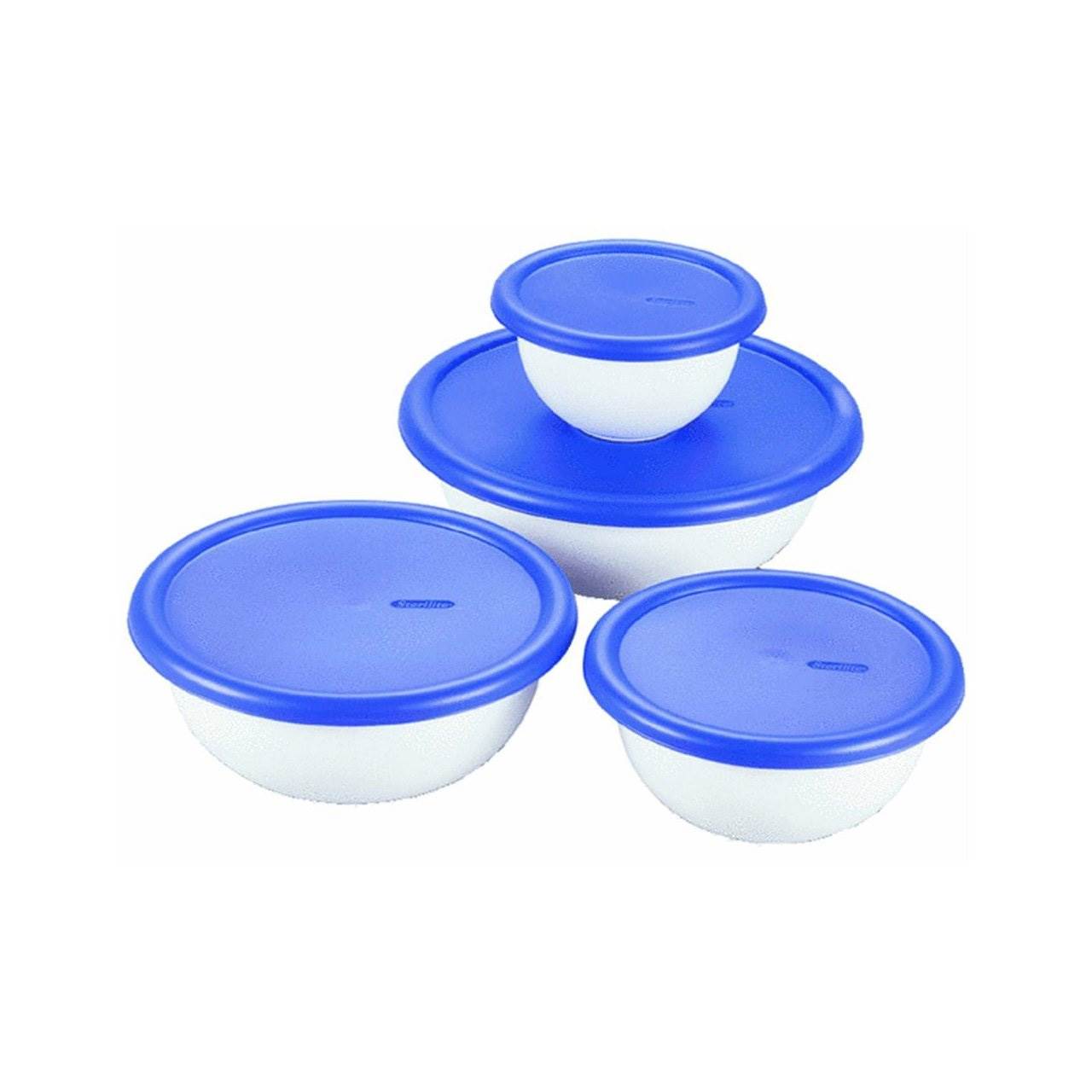 New Sterilite 07479406 8-Piece Plastic Kitchen Covered Bowl/Mixing Set with Lids