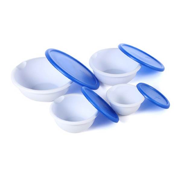 New Sterilite 07479406 8-Piece Plastic Kitchen Covered Bowl/Mixing Set with Lids