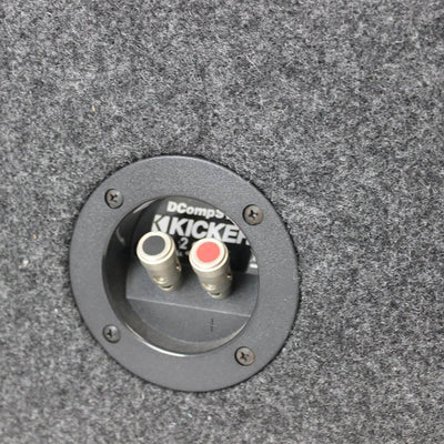 Kicker 10in. 1200W Dual Loaded Subwoofer Enclosure + 1500W Amplifier + Wire Kit