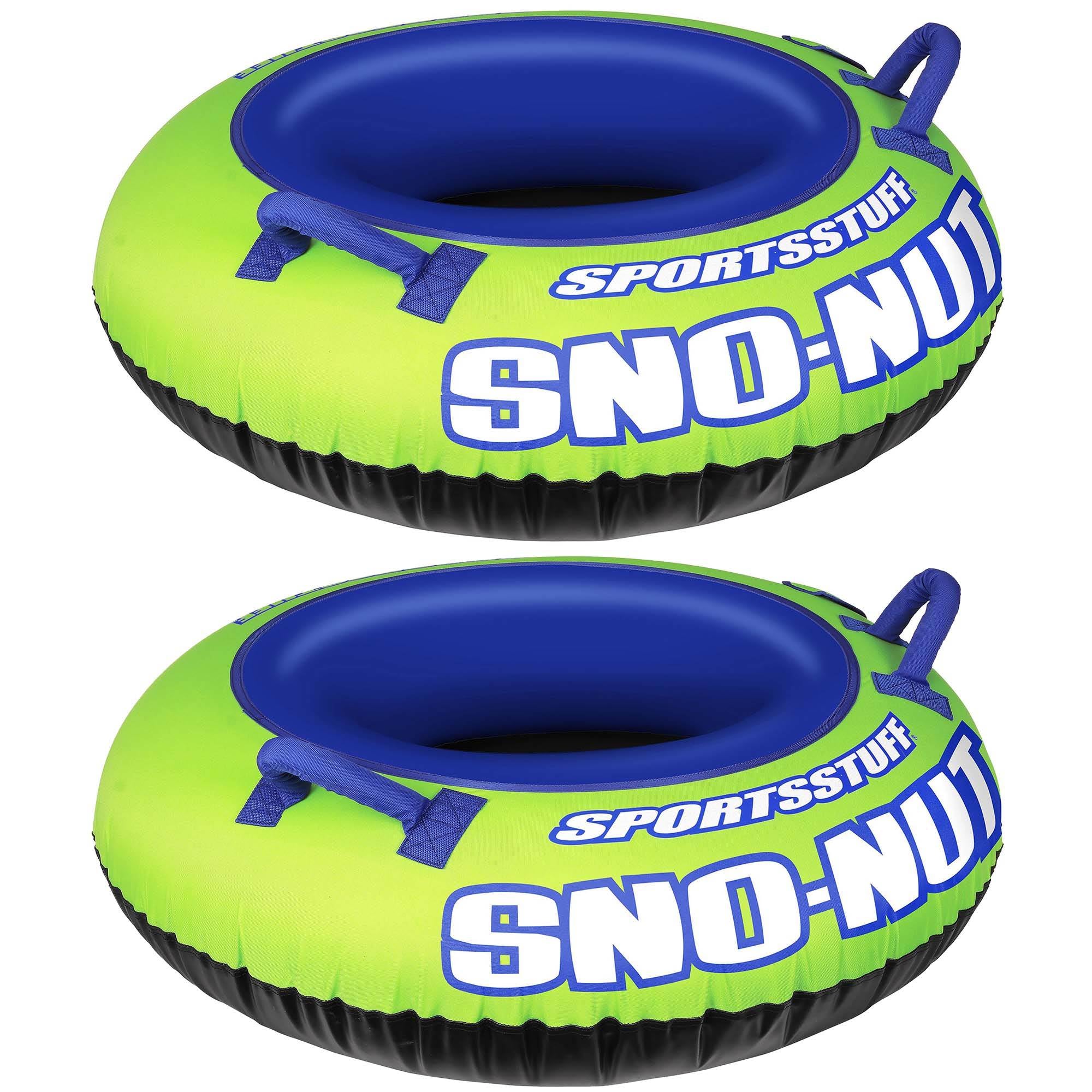 Sportsstuff Inflatable 48-Inch Sno-Nut Snow Tube with Foam Handles (2 Pack)