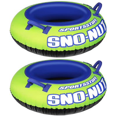 Sportsstuff Inflatable 48-Inch Sno-Nut Snow Tube with Foam Handles (2 Pack)