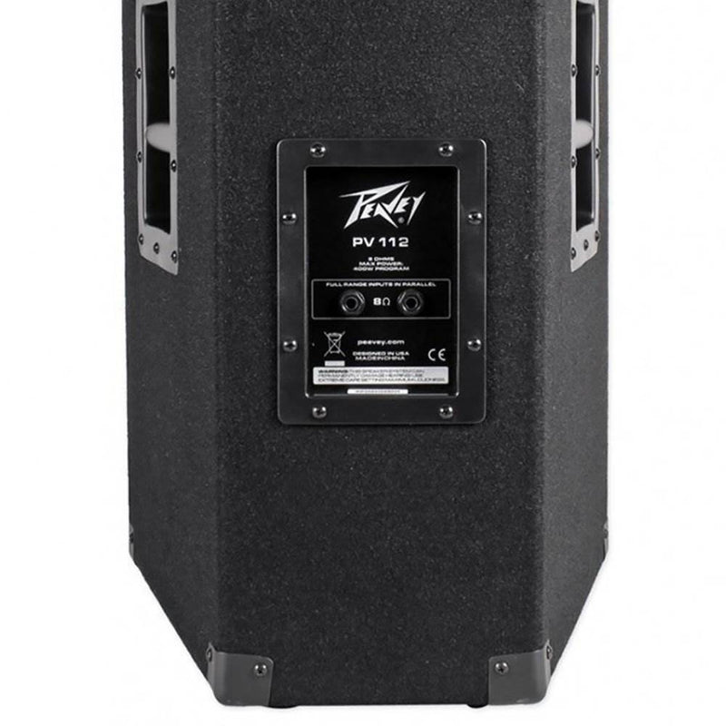 Peavey PV112 2-Way 12" 800W Carpeted Passive Pro DJ Sound Speaker Monitor System