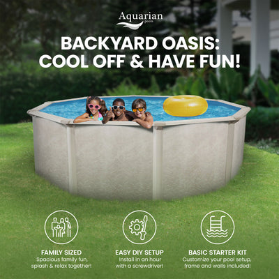Aquarian Phoenix 18'x52" Round Steel Frame Above Ground Swimming Pool w/o Liner - VMInnovations